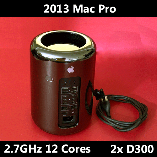 2013 Mac Pro | 2.7GHz 12-Core | Dual AMD D300 | 64GB RAM 2013 Mac Pro | 2.7GHz 12-Core | Dual AMD D300 | 64GB RAM