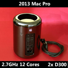 2013 Mac Pro 2.7GHz 12-Core Dual AMD D300 64GB RAM 1TB PCIe NVMe