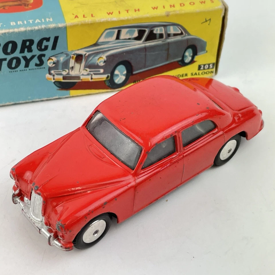 Vintage Boxed Corgi Toys No. 205 Riley Pathfinder Saloon Red Box A/F - Image 2 of 4