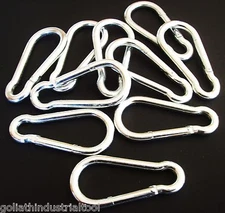 10 GOLIATH INDUSTRIAL SNAP HOOK CARABINERS 1/2" 1200lb STRENGTH SH12 TOW CHAIN