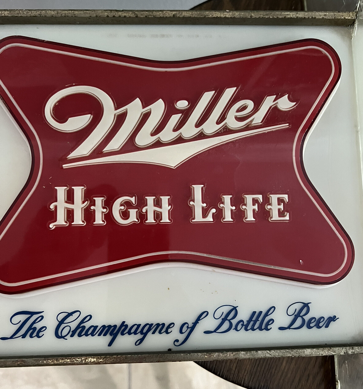 Vintage 1957 Miller High Life Lighted Bar Advertising Clock Sign "Shark's Fin" eBay