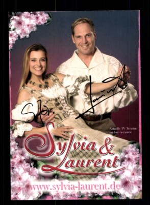 Sylvia and Laurent Autograph Card Original Signed ## BC 196720