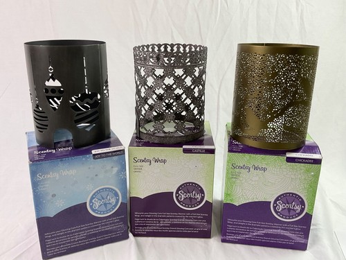 3 Scentsy Wärmer Halstuch volle Größe neu offene Schachtel Chickadee Joy to the World Castille - Bild 1 von 19