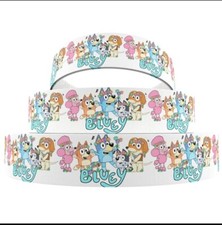 7/8 INCH Bluey GROSGRAIN RIBBON Hair Bow Supplies Bluey Fast Food 1253679
