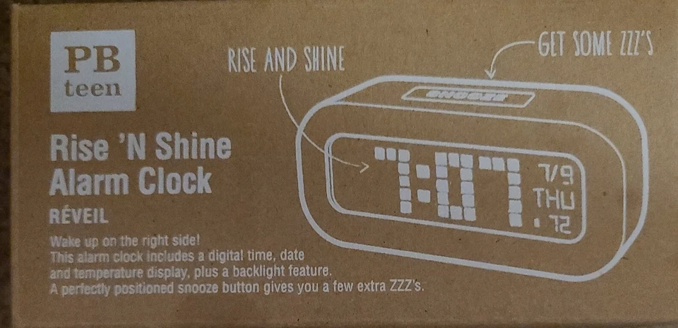 Pottery Barn Teen PBT Digital Alarm Clock Turquoise - Image 3 of 3