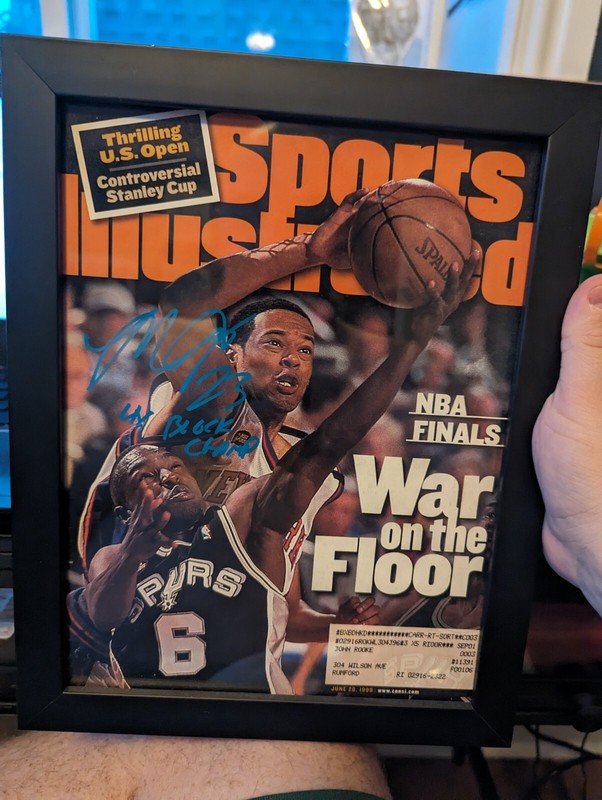 Marcus Camby Signed Sports Illustrated Cover Inscribed 4x Block Champ