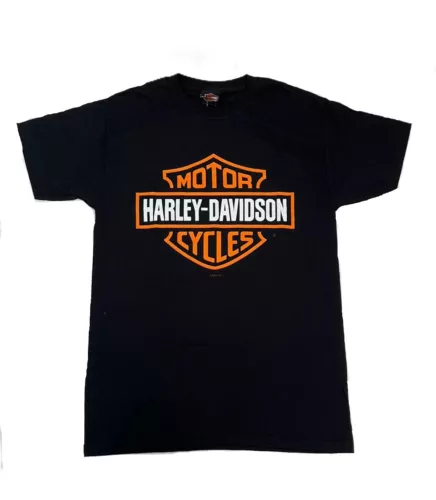 HARLEY-DAVIDSON Herren T-Shirt B&S Orange on Black Dealer Karlsruhe-Nord