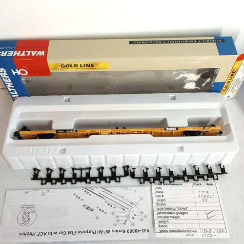 WALTHERS GOLDLINE 932-40801, TTWX AUTO PLANO TODO USO, ENGANCHES ACF, #974898 HO | Zustand: New