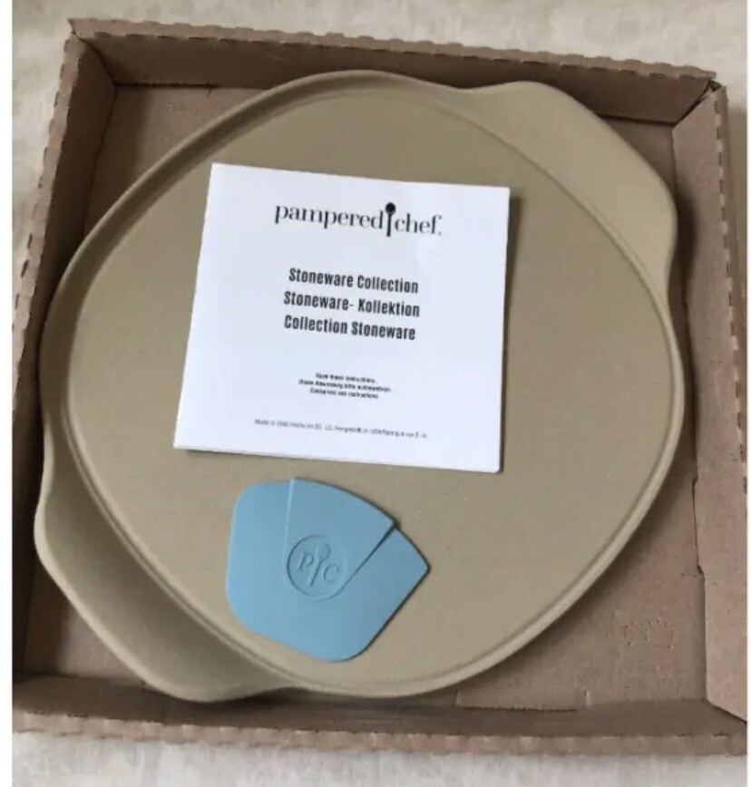 Pampered Chef Personal Pizza Stone Stoneware NIB eBay
