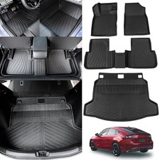 Floor Mats Compatible with 2022-2025 2026 Honda Civic Hatchback Trunk Mat Cargo