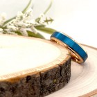6mm Blue & Rose Gold Tungsten Ring Brushed polished Scratch Free Christmas Ring — photo 3