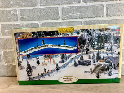 Lemax Landscape Accents- Mill Stream -in Box Vintage 1999 11 Piece Winter Xmas