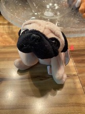 Ty Beanie Baby Pugsly the Pug Dog Retired 4th Generation DOB 05-02-96