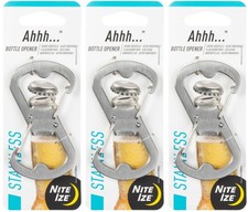 Nite Ize Ahhh  Stainless Steel Bottle Opener - Stainless 3-Pack 
