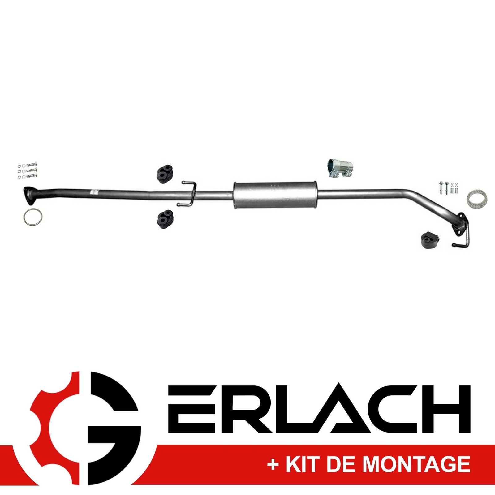 Silencieux intermédiaire pour Honda CR-V 2.0 VTEC 9309 en acier aluminisé d'origine