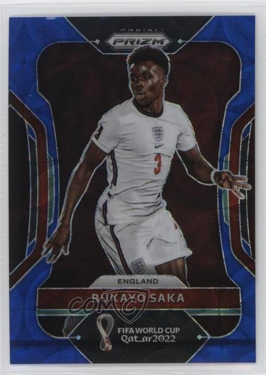 2022 Panini Prizm World Cup Qatar Choice Blue 123/135 Bukayo Saka #84 14tf