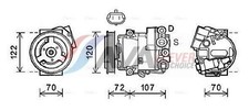 AVA COOLING SYSTEMS OLAK595 CVC Klimaanlage Klimakompressor PAG 46 R134a