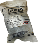 Brown ARO Fluid Power label with white text, model 59111, pneumatic logic element, made in U.S.A.