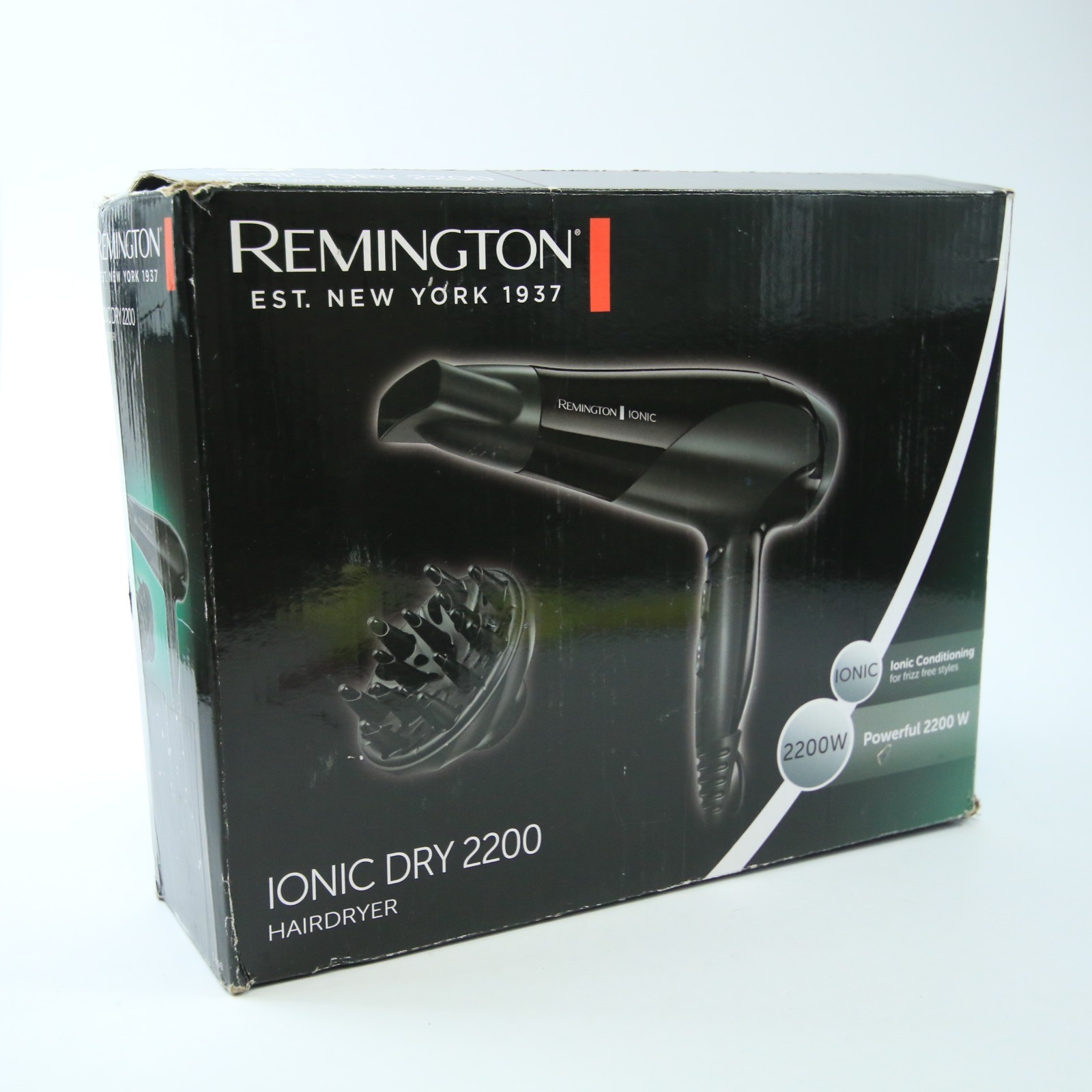Remington Professional Ionic Dry Hair Dryer 2200W - Hairdryer & Diffuser D3190