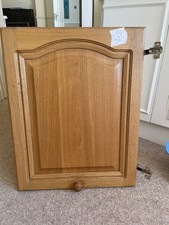 solid oak frame arched profile kitchen cupboard door 470mm high x 595mm  wide