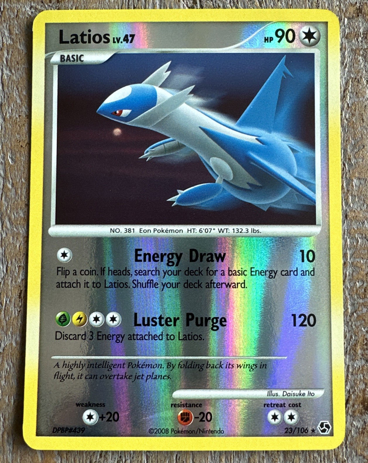 2008 Pokemon Great Encounters Latios Reverse Holo Rare NM 23/106