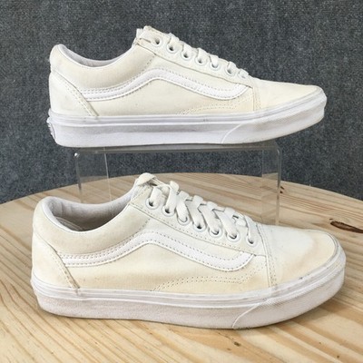 Vans Shoes Mens 6.5 Womens 8 Old Skool Skateboarding Low Top Sneakers Off White