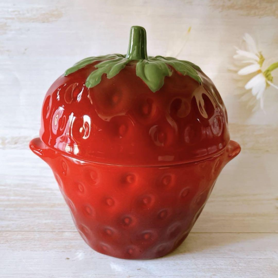 Le Creuset NUEVO EN CAJA Fresa Gres Peitite Cocotte fruta rara colección