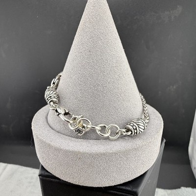 Brighton Bracelet Silver Tone Chain Signed 8 