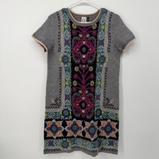 Anthropologie Akemi + Kin Gray Multicolor Knit Mini Dress Size XS Blue Geometric