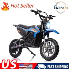 36V 500W Kids Electric Dirt Bike 15.5MPH LED Leather Disc Air Tires