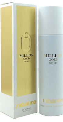 PACO RABANNE MILLION GOLD FOR HER PERFUMED DEODORANT SPRAY 5.1 Oz / 150 ml NEW!