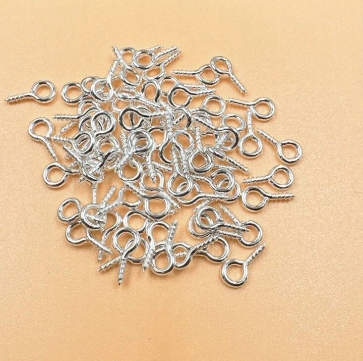 Маленькие винтовые заколки для крючков, рукоделия, изготовления ювелирных изделий 50 шт. - Изображение 4 из 4