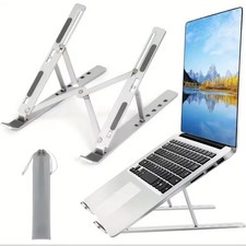 Adjustable Foldable Laptop Stand Aluminum Notebook Riser Computer Holder Desk..