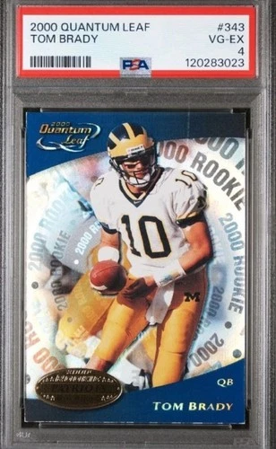 Tom Brady 2000 Quantum Leaf Rookie Card RC PSA 4 VG-EX 🔥📈 343