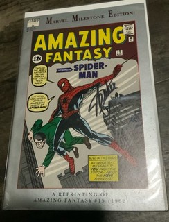 Amazing Fantasy Spider Man Marvel Milestone Edition Comic Signed By Stan Lee