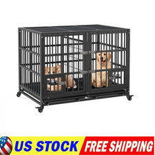 42 in Heavy Duty Indestructible dog Crate Chew-Proof Kennel Extra Large Cage
