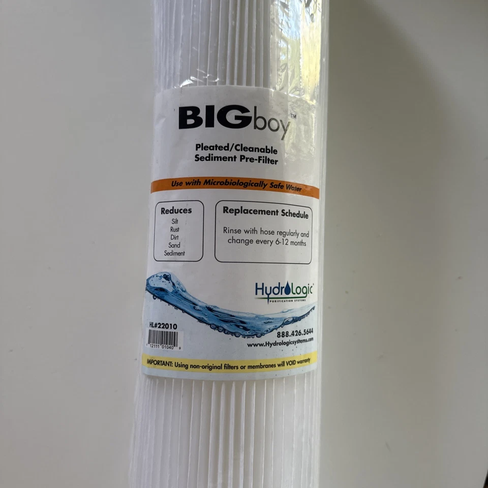 Hydro-logic Big Boy - Sediment Filter - Pleated/Cleanable - Image 2 of 4