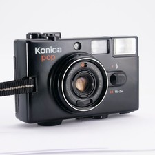 Konica Pop, 36 mm f/4 Hexanon lens (flash problems)