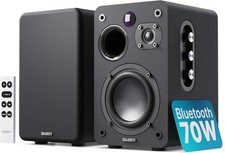 Majority Black D70X STEREO ACTIVE Bookcase speakers Bluetooth