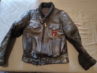 Hein Gericke Lederjacke Schwarz Motorradjacke Größe 48 Vintage Bikerjacke