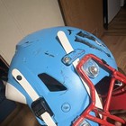 Riddell Full Face Football Helmet Small Blue Shell Red Facemask NOCSAE — photo 3