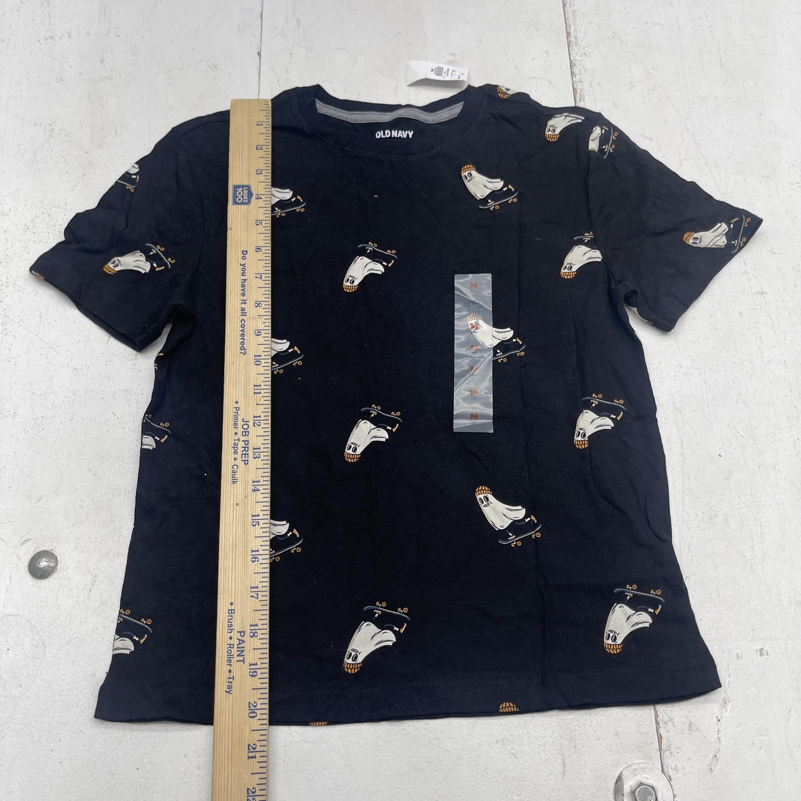 Old Navy Shirt Boys Medium 8 Black Softest Tee Seagull Skateboard Graphic NWT image 5
