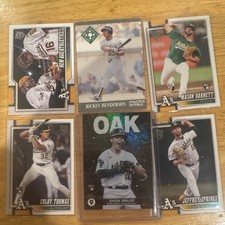 Topps Fleer Oakland Athletics MLB Baseball Card Lot - Henderson, Gelof, Barnett