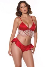 Coquette - 26120 - Bralette  Panty - RED