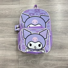 Large Backpack Hello Kitty  Friends Kuromi w/Lunch Bag Purple 16" Bag Trending