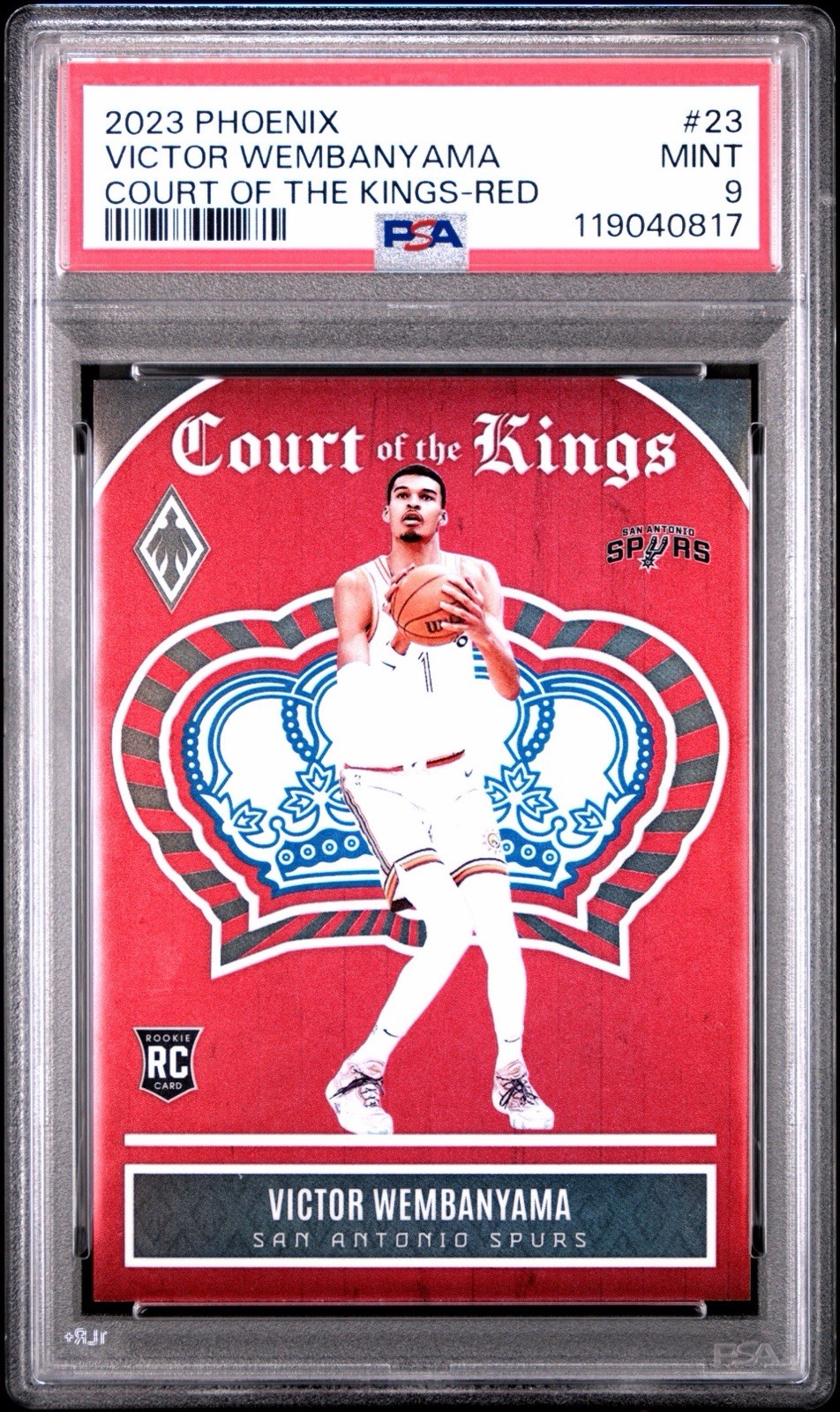 2023 PHOENIX #23 VICTOR WEMBANYAMA COURT OF THE KINGS-RED /125 