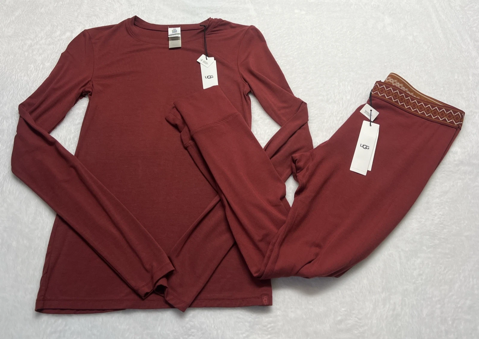 NWT UGG 2 Pc Set S Aidelene LS Tee & Paloma Leggings Pants Pjs Lounge Base Layer