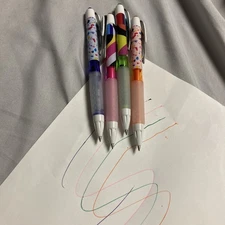 VTG (4) Uni-Ball Signo 207 Pens 0.7 Vibrant Gel Ink Four Colors Japan Work Great