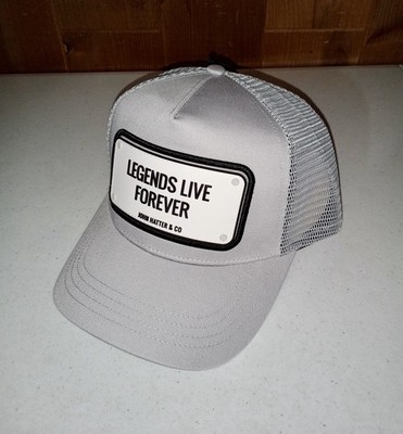 JOHN HATTER & CO Legends Live Forever Rubber Patch Trucker Cap Hat R-1059-U00