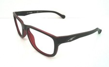 Arnette Straight Cut 4214 Matte Black Red Eyeglass Frames